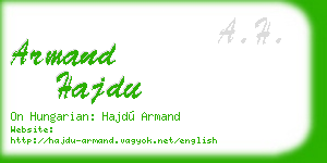 armand hajdu business card